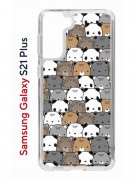Чехол-накладка Samsung Galaxy S21 Plus (594681) Kruche PRINT Медвежата
