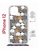 Чехол-накладка iPhone 12/12 Pro Kruche Magrope Print Медвежата