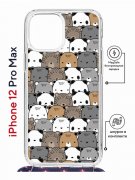 Чехол-накладка iPhone 12 Pro Max Kruche Magrope Print Медвежата