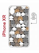 Чехол-накладка iPhone XR Kruche Magnet Print Медвежата
