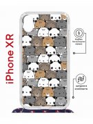 Чехол-накладка iPhone XR Kruche Magrope Print Медвежата