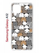 Чехол-накладка Samsung Galaxy A12 (608589) Kruche PRINT Медвежата