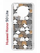 Чехол-накладка Huawei Nova 8i (610636) Kruche PRINT Медвежата