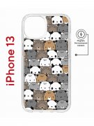 Чехол-накладка Apple iPhone 13 (610627) Kruche PRINT Медвежата