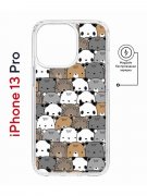 Чехол-накладка Apple iPhone 13 Pro (610631) Kruche PRINT Медвежата
