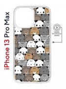 Чехол-накладка Apple iPhone 13 Pro Max (610637) Kruche PRINT Медвежата