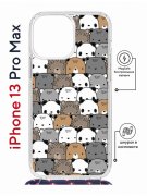 Чехол-накладка iPhone 13 Pro Max Kruche Magrope Print Медвежата