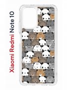 Чехол-накладка Xiaomi Redmi Note 10/Redmi Note 10S Kruche Print Медвежата
