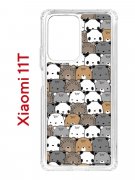 Чехол-накладка Xiaomi 11T (612848) Kruche PRINT Медвежата