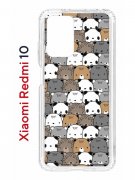 Чехол-накладка Xiaomi Redmi 10/10 Prime Kruche Print Медвежата