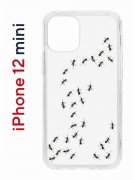 Чехол-накладка iPhone 12 mini Kruche Print Муравьи