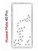 Чехол-накладка Huawei Mate 40 Pro (593961) Kruche PRINT Муравьи