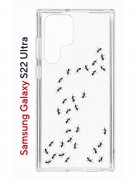 Чехол-накладка Samsung Galaxy S22 Ultra Kruche Print Муравьи