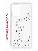 Чехол-накладка Samsung Galaxy A72 Kruche Print Муравьи