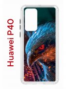 Чехол-накладка Huawei P40 Kruche Print Орел