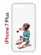 Чехол-накладка iPhone 7 Plus/8 Plus Kruche Print Рисуя любовь