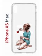 Чехол-накладка iPhone XS Max Kruche Print Рисуя любовь