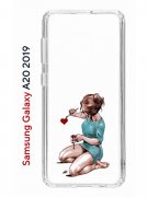 Чехол-накладка Samsung Galaxy A20 2019/A30 2019 Kruche Print Рисуя любовь