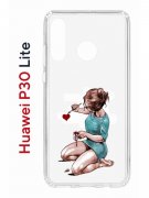 Чехол-накладка Huawei P30 Lite/Honor 20S/Honor 20 Lite/Nova 4e Kruche Print Рисуя любовь