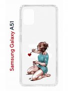 Чехол-накладка Samsung Galaxy A51 Kruche Print Рисуя любовь