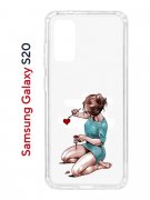Чехол-накладка Samsung Galaxy S20 Kruche Print Рисуя любовь