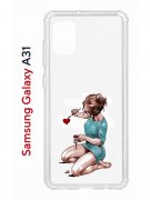 Чехол-накладка Samsung Galaxy A31 Kruche Print Рисуя любовь