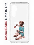 Чехол-накладка Xiaomi Mi Note 10 Lite Kruche Print Рисуя любовь