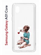 Чехол-накладка Samsung Galaxy A01 Core (593952) Kruche PRINT Рисуя любовь