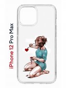 Чехол-накладка iPhone 12 Pro Max Kruche Print Рисуя любовь