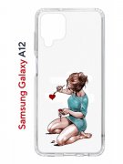 Чехол-накладка Samsung Galaxy A12 Kruche Print Рисуя любовь