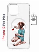 Чехол-накладка iPhone 12 Pro Max Kruche Magnet Print Рисуя любовь