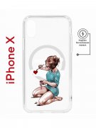 Чехол-накладка Apple iPhone X (598892) Kruche PRINT Рисуя любовь