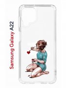 Чехол-накладка Samsung Galaxy A22 (606545) Kruche PRINT Рисуя любовь