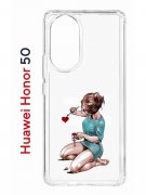 Чехол-накладка Huawei Nova 9 (610635) Kruche PRINT Рисуя любовь