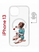 Чехол-накладка Apple iPhone 13 (610627) Kruche PRINT Рисуя любовь