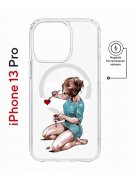 Чехол-накладка iPhone 13 Pro Kruche Magnet Print Рисуя любовь
