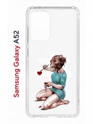 Чехол-накладка Samsung Galaxy A52 Kruche Print Рисуя любовь