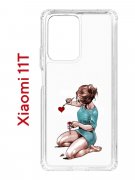 Чехол-накладка Xiaomi 11T/11T Pro Kruche Print Рисуя любовь