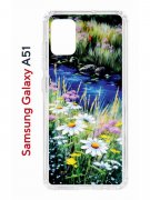 Чехол-накладка Samsung Galaxy A51 Kruche Print Ромашки у ручья