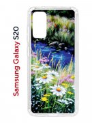 Чехол-накладка Samsung Galaxy S20 Kruche Print Ромашки у ручья