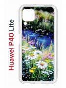 Чехол-накладка Huawei P40 Lite Kruche Print Ромашки у ручья