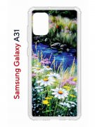 Чехол-накладка Samsung Galaxy A31 Kruche Print Ромашки у ручья