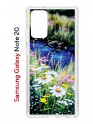 Чехол-накладка Samsung Galaxy Note 20 Kruche Print Ромашки у ручья