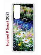 Чехол-накладка Huawei P Smart 2021 Kruche Print Ромашки у ручья