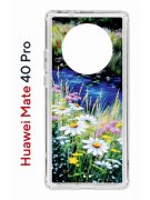 Чехол-накладка Huawei Mate 40 Pro Kruche Print Ромашки у ручья