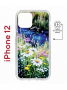 Чехол-накладка iPhone 12/12 Pro Kruche Magnet Print Ромашки у ручья