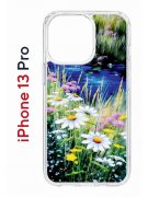 Чехол-накладка iPhone 13 Pro Kruche Print Ромашки у ручья