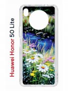 Чехол-накладка Huawei Nova 8i (610636) Kruche PRINT Ромашки у ручья
