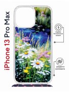 Чехол-накладка iPhone 13 Pro Max Kruche Magrope Print Ромашки у ручья