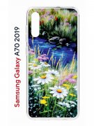 Чехол-накладка Samsung Galaxy A70 2019 (576908) Kruche PRINT Ромашки у ручья